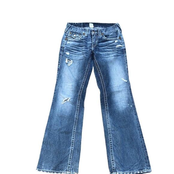 Vintage True Religion Jeans Size 32 BILLY BIG T Blue - Picture 4 of 6